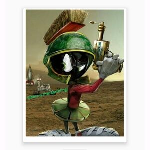 MARVIN THE MARTIAN WHERE IS THAT EARTHLING 8.5x11 SELF CREATED GLOSSY ART POSTER